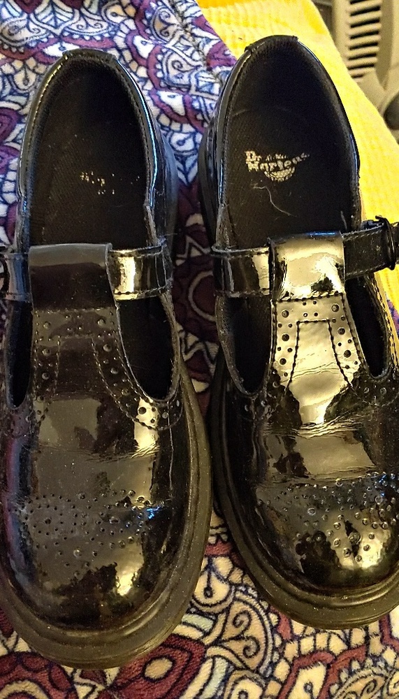 Doc Martens in a shiny black
